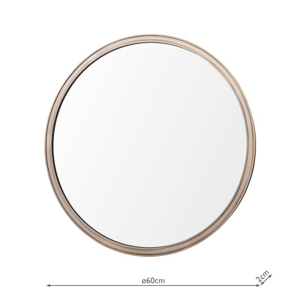 (image for) Laura Ashley Harrington Mirror Antique Brass and Mirror 60cm